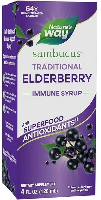 Nature's Way 네이처스웨이 삼부커스 엘더베리 이뮨 시럽 240ml, 1개 - 쿠팡