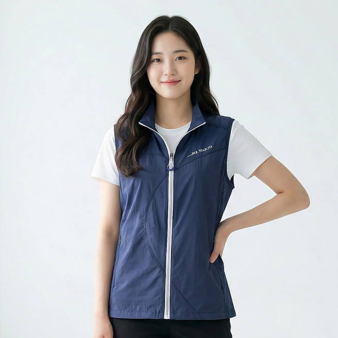 <스타일랑> 여성 아웃도어 펀칭 나일론 베스트_에어플로라
