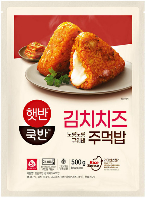 제일제당 [CJ]햇반쿡반 김치치즈주먹밥 500GX3, 500g, 1개