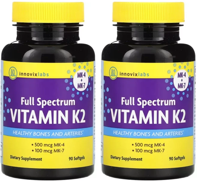 이노바이스랩 비타민케이 K2 메나퀴논 90소프트젤 2개 MK4 MK7 VitaminK, 90정 - 쿠팡