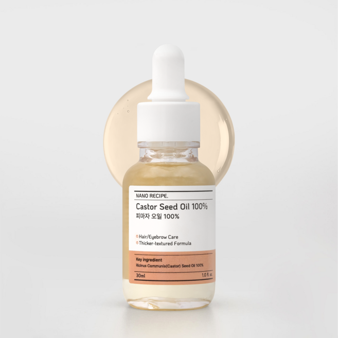 나노레시피 피마자 오일 30ml 냉압착 천연 피마자유 캐스터 오일 원액 효능 아주까리 기름 속 눈썹 용 국산 피부 머리 헤어 탈모 공병, 1개