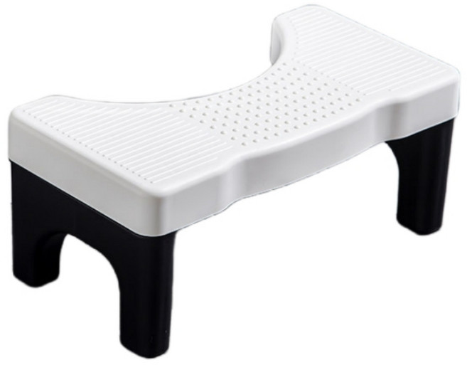 모모원 미끄럼 방지 변기 발받침대 쾌변 변기 발판 다용도 발받침 변기디딤대 발 받침대, 화이트+블랙, 1개