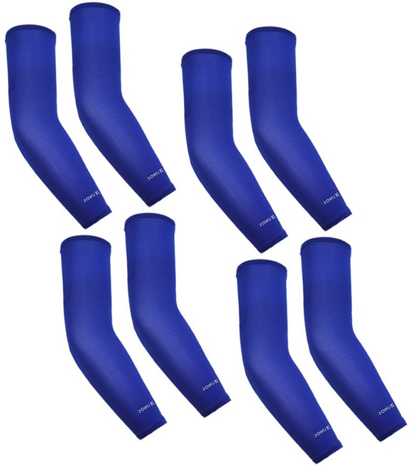 우노스 매직 냉감 쿨 토시 양손 2세트, 스트라이프 블루, 4개