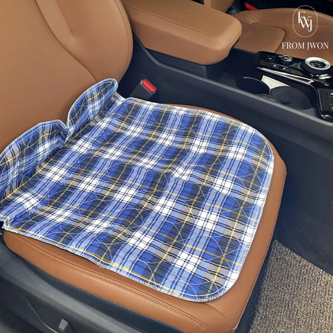 휠체어 방석 자동차 방수 시트 차량용 패드 어르신 환자 요양원 병원, 레드체크, 1개