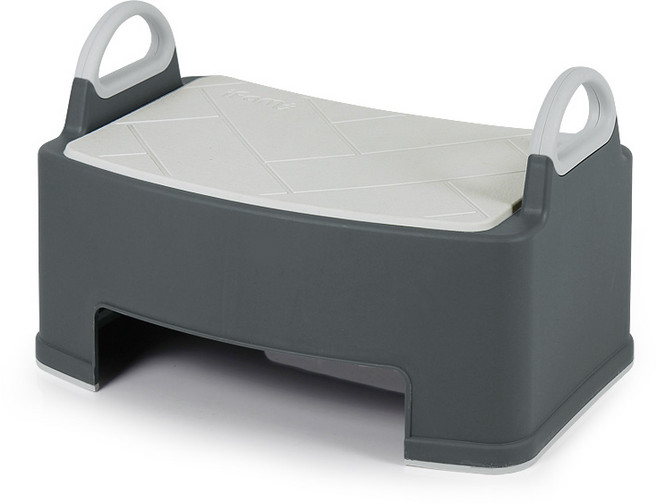 아이팜 더 와이드 디딤대 유아발판 미끄럼방지, 1단 다크그레이