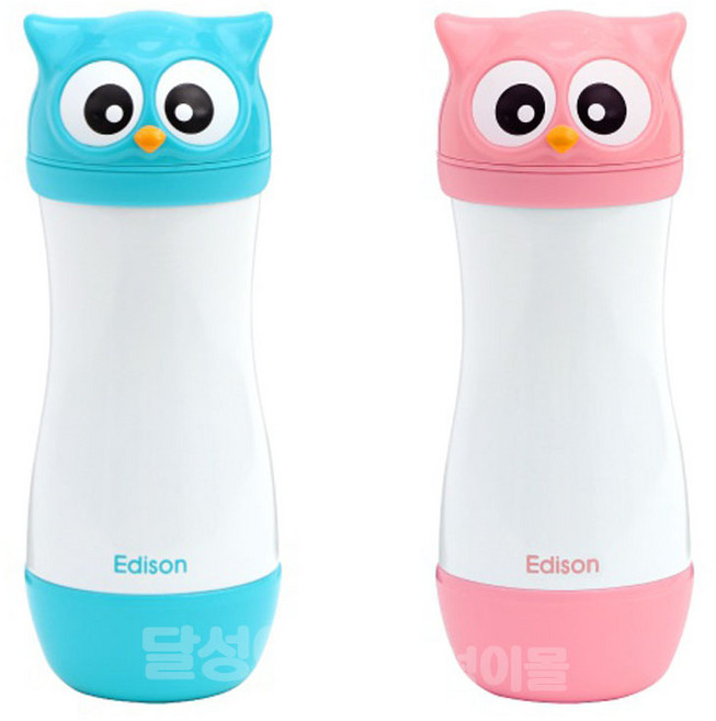 에디슨 부엉이 스텐 보온 보냉 보틀, 블루, 320ml, 1개