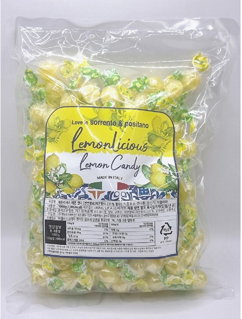 이탈리아 명품사탕 대용량 1kg 포지타노 레몬사탕 비타민사탕, 4세트