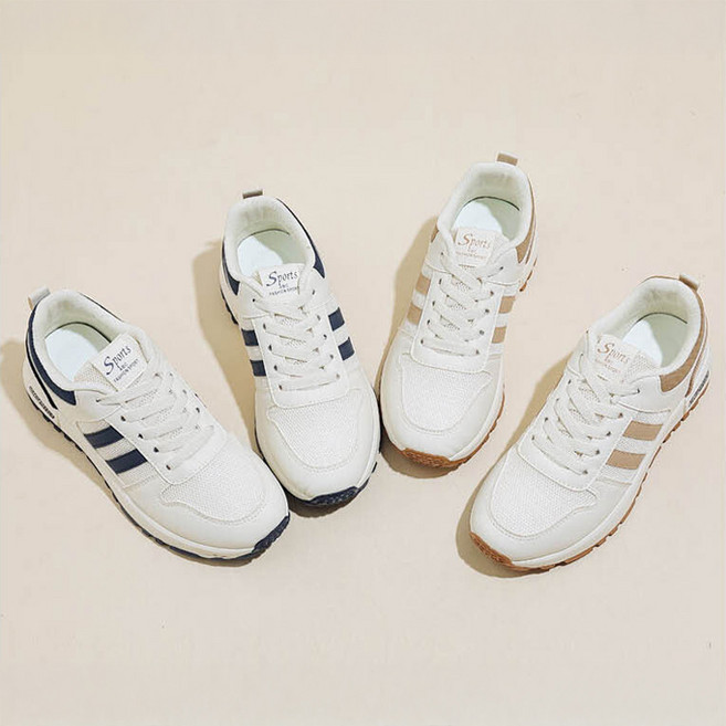 폭신한 쿠션 통기성 좋은 데일리 투라인 여성 운동화