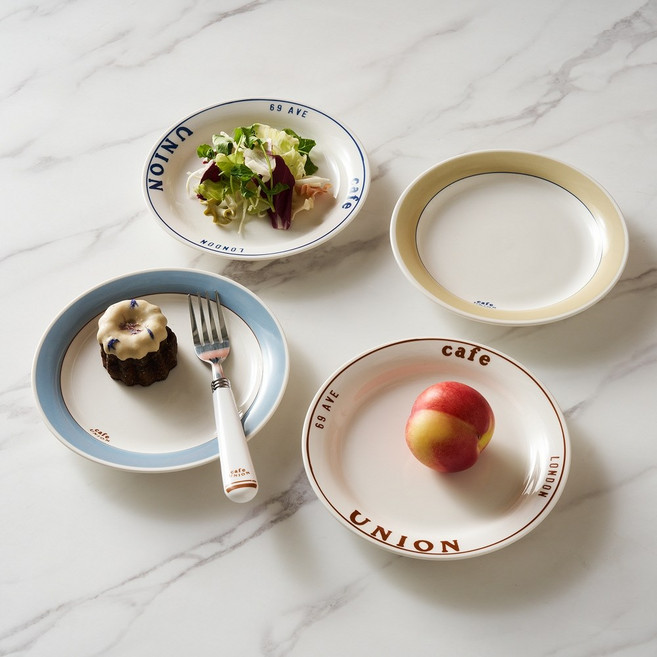[모던하우스] 카페유니온 접시 D15.8 4P 세트 CA3625041, 1개, 상세설명참조