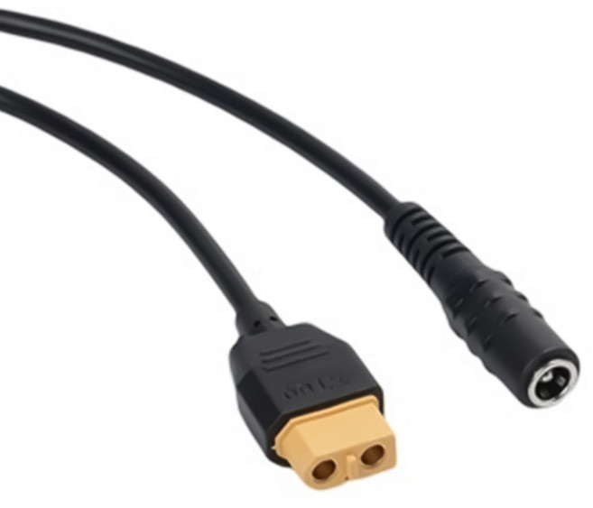 20AWG XT60 암-DC5525/5521 암 전원 케이블 코드 연장 어댑터 FPV 모델용 와이어 라인 검정색