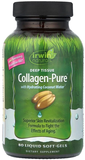 어윈네츄럴 Collagen-Pure 딥 티슈 액상 소프트젤 80정, 1개 - 쿠팡