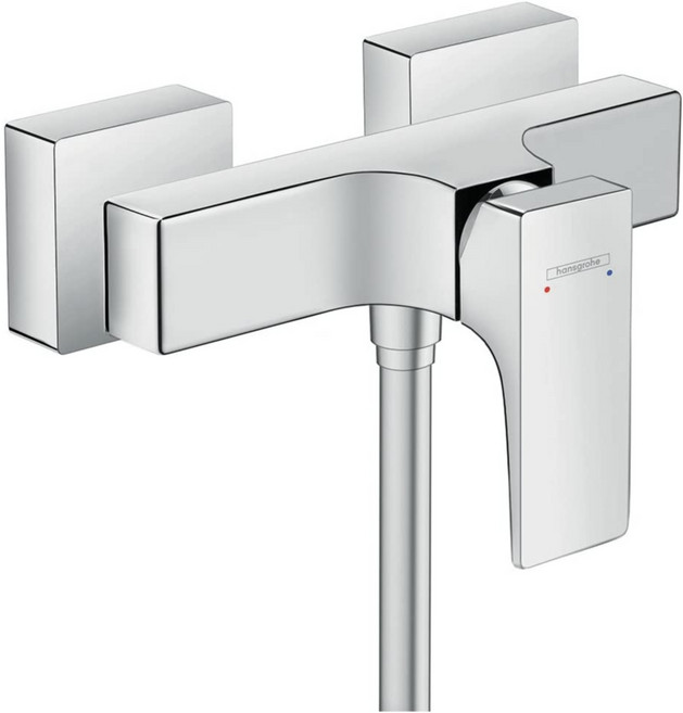 hansgrohe 32560000 Metropol 표면 장착 샤워 꼭지 수전 크롬, 1개