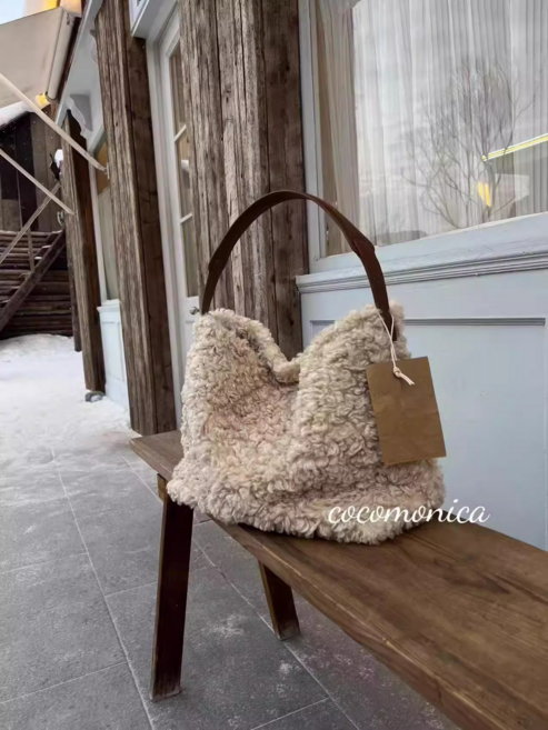 겨울 램스울 토트백 숄더백 대용량 크로스백