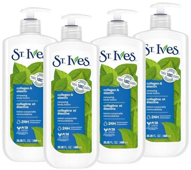 세인트이브스 바디로션 리뉴잉 콜라겐 엘라스틴 600ml 4개 미국직구 - 쿠팡