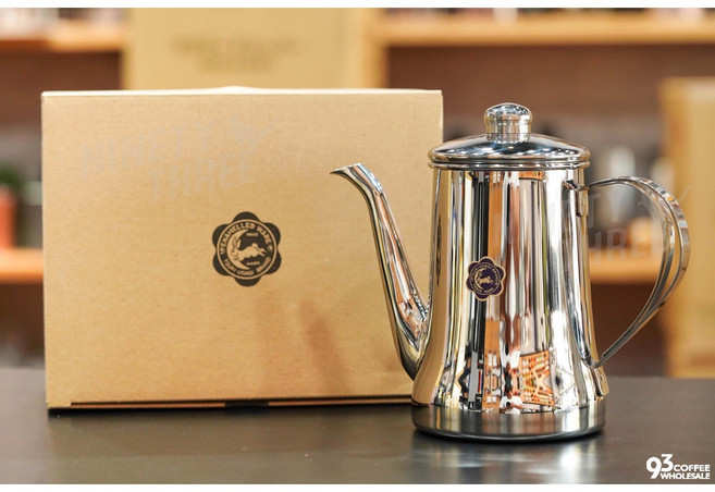 月兔印 不鏽鋼手沖壺 0.7L, 亮面銀, 1個