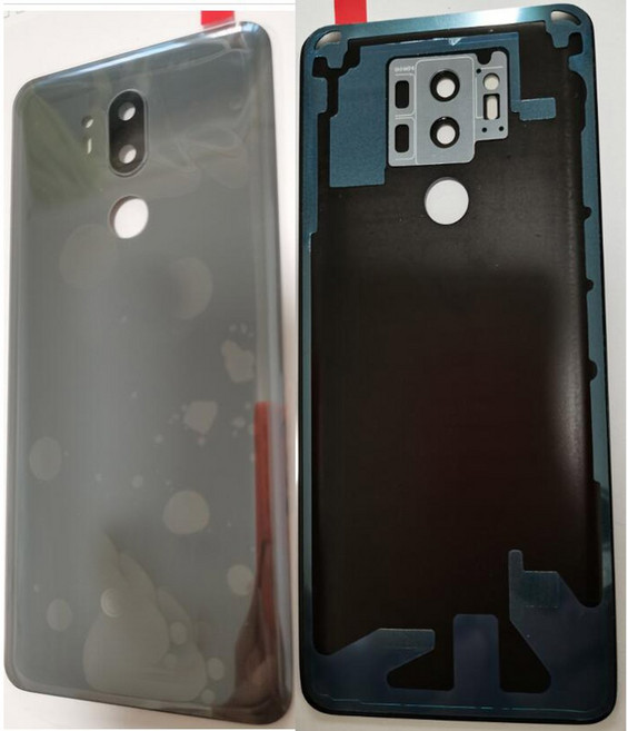 LG G7 ThinQ 배터리 커버 후면 하우징 유리 후면 커버 교체 부품 LG G7 ThinQ G710 G710EM G710PM, Grey with lens, 1개