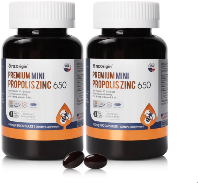 엔젯오리진 프리미엄 미니 프로폴리스 아연 650 58.5g, 90정, 2개