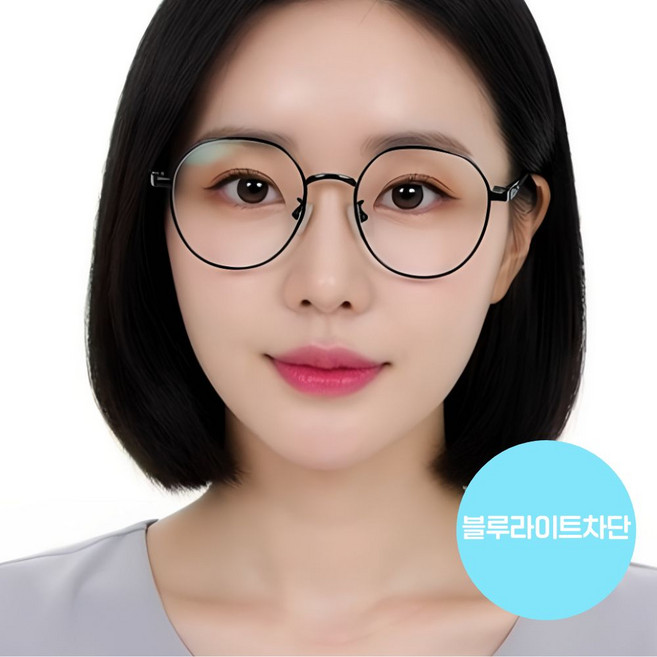 반샐리 블루라이트차단 노안 돋보기 안경 테, 1개, 블랙