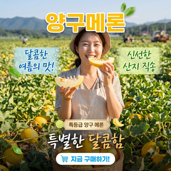 [30박스한정] 여름제철 아침수확 프리미엄 양구 멜론 로얄과 (당도보장), 1박스, 3kg