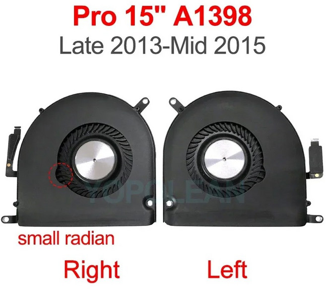 A1425 A1502 년 쿨러 15 냉각 C 2012-2015 기존 tina 노트북 팬용 A1398 13