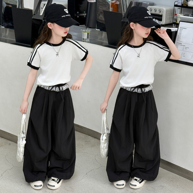 여아 주니어 반팔티 긴바지 상하세트 SW-5115