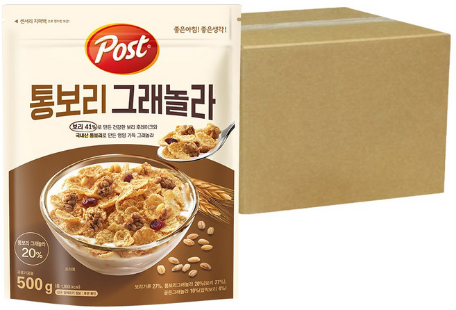 포스트 그래놀라 통보리, 500g, 10개