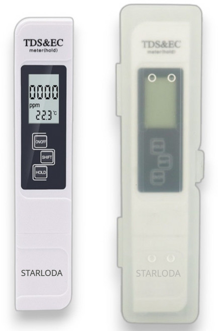 우리집 먹는물 불순물 EC TDS 수질 측정기 검사, 1개, 화이트
