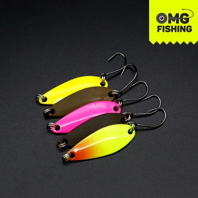 오마이갓피싱 드워프 스푼 3g 8가지컬러 송어스푼 낚시 마이크로스푼 UV색상, DWS3 - 3 [UV발광], 1개 - 쿠팡