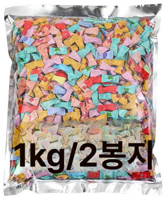 샤오 민트 무설탕 비타민 12가지 과일맛 캔디 개별포장 간식 알사탕 2kg, 12가지 맛 랜덤 2kg, 1개, 1g