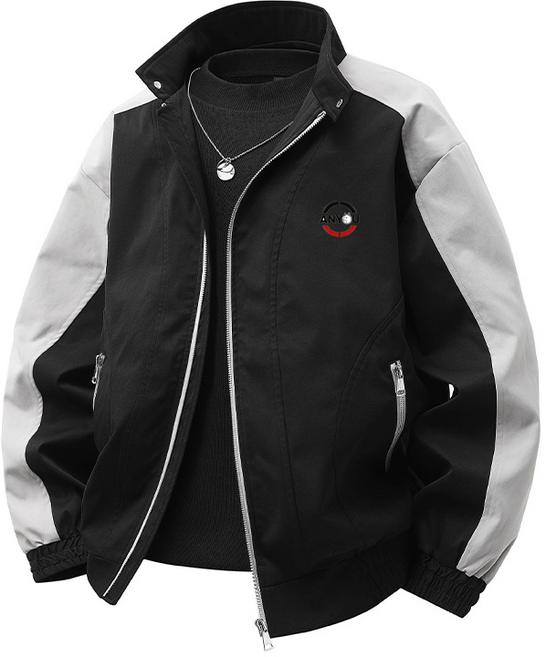 ANYOU 남성 봄 가을 청초한 두톤 자켓 편안한 데일리 외투