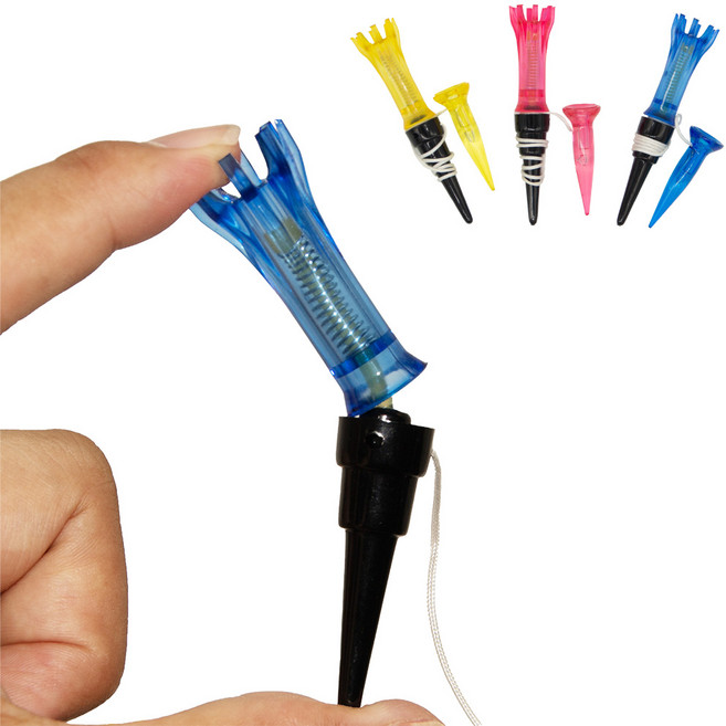 레이즌 드라이버 골프티꽂이 45mm 비거리향상 분실방지 9개세트, 옐로우3개+블루3개+핑크3개, 1개