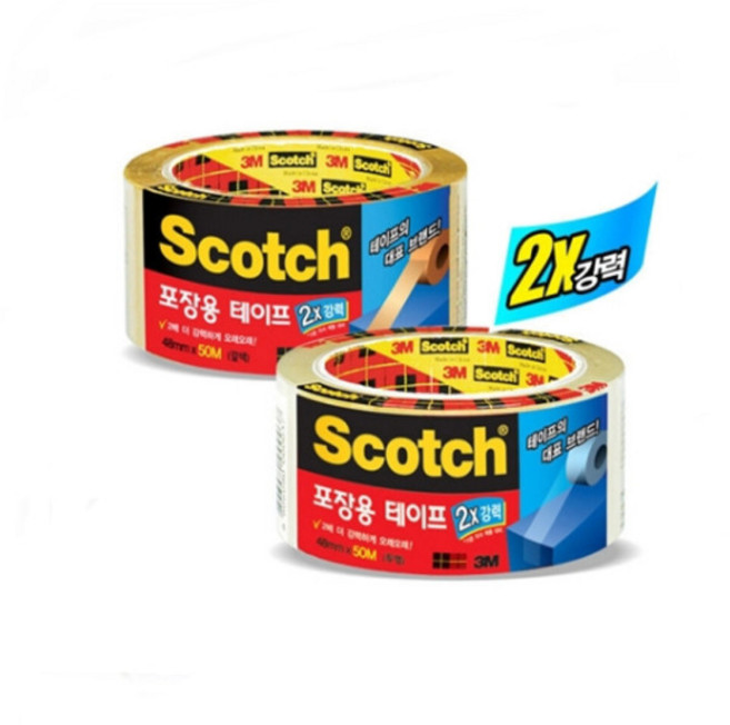 3M 스카치 포장용 테이프 3615-1P 폭48mm/길이50M, 투명