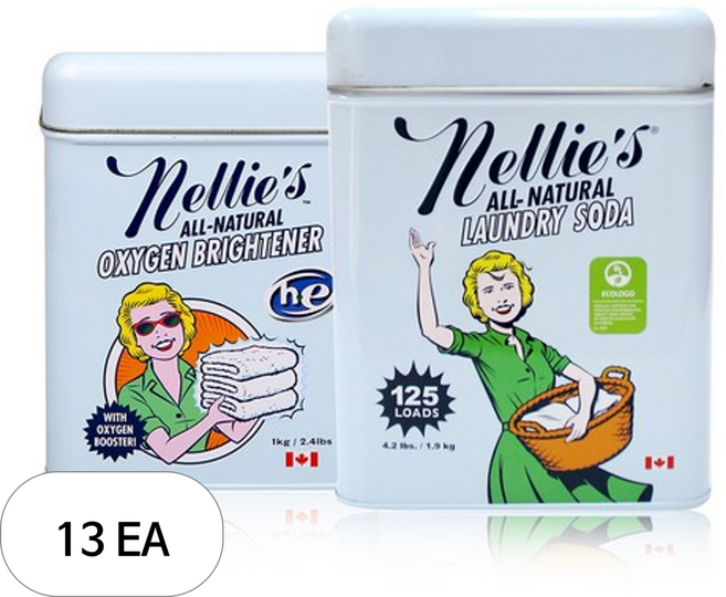 넬리 소다세제 125회 + 소다 산소표백제 블루, 2.9kg, 13세트