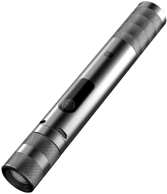 레몬 전기충격기 손전등 호신용 셀프디펜스 여성용 강력 라이트 충전식 미니 캠핑 경보기능, 블랙