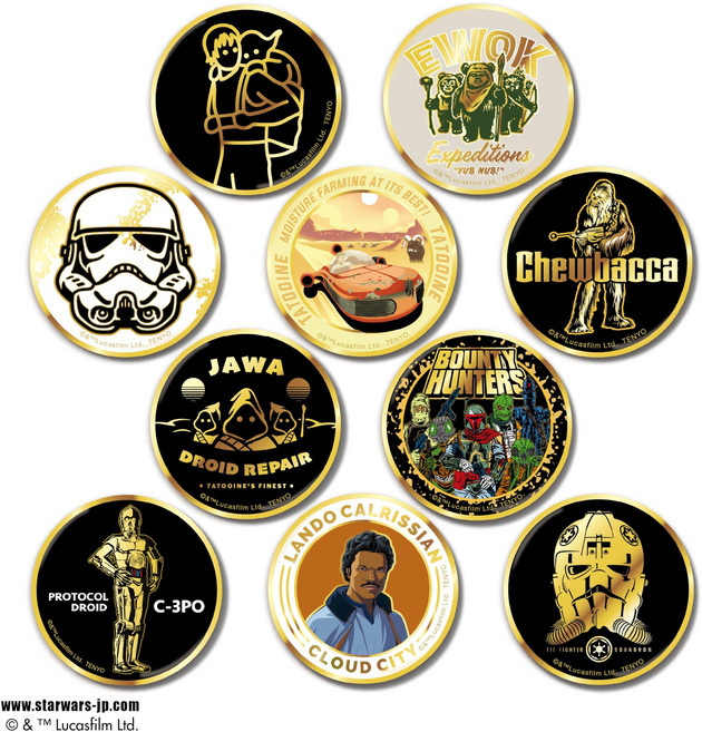 텐요(Tenyo) STAR WARS 스타 워즈 골드 배지 vol.1 [10개입 BOX 판매] WKB-S01, 1개