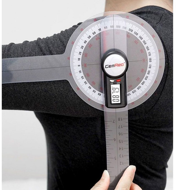 디지털 각도기 고니오미터 각도 전자 측정 관절각도기 정밀, 7  양팔 90 300MM(무릎관절부착), 1