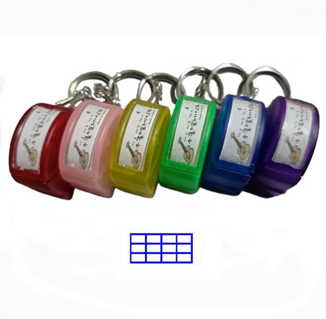 우인 우쿨렐레 코드스탬프 4플랫, 가로4칸_블루, 1개