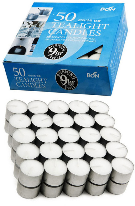 무향 티라이트 양초 캔들 미니양초 초 티캔들 13종 3 5 8 9시간, 티라이트(중국), 1번 9시간50개(중국)