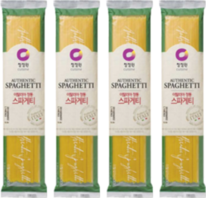 청정원 스파게티면 250g, 4개