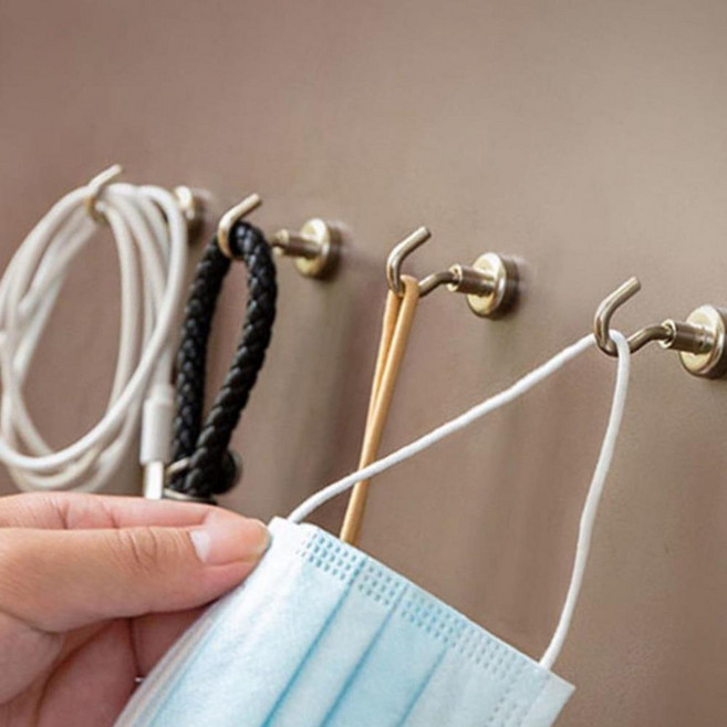 강력 현관문 냉장고 자석 후크 마스크 걸이 10P 16mm, 단일, 10개