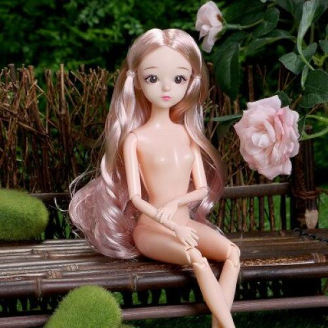 구체관절인형 BJD 13 이동식 볼 조인트 3D 눈 긴 패션 헤어 여성 네이키드 바디 장난감 선물 30cm, 4.gold - 30cm, 1개