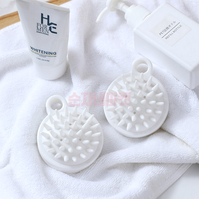 데일리 두피 샴푸 브러쉬 마사지기 스케일링 개별 OPP포장 단체 대량, 화이트, 1개