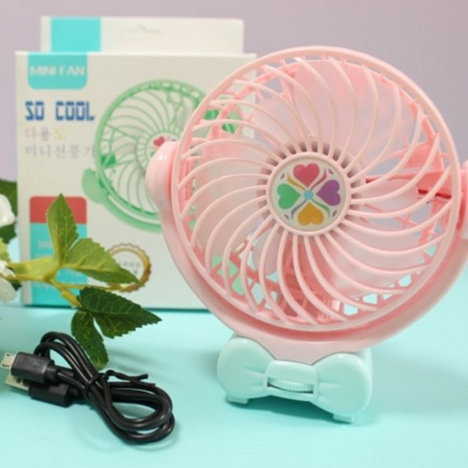 대상글로벌 쏘쿨 다용도 미니선풍기, 노랑