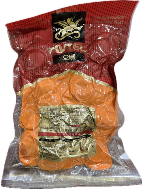 오뗄 페파로니 냉장 1KG PPR봉지 - 아이스팩 한개에서 두개 내 무료제공 (추가 필요시 별도 문의), 2개