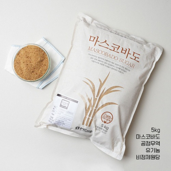 타넬-(공정무역) 5kg 유기농 마스코바도 설탕 비정제슈거 필리핀 사탕수수 추출원당, 1개