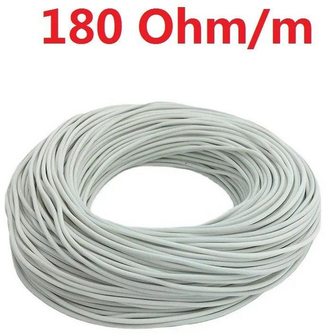 자동차 좌석용 실리콘 고무 가열 케이블 전기 담요 패드 매트 의류 100m/로트 5 ~ 300V 5V 12V 24V 36V 48V, 100 meters, 180 Ohm