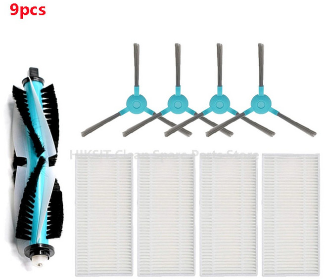 Cecotec Conga 1390 1290 1590 로봇 진공 청소기 예비 부품 사이드 브러시 걸레 천 교체 용 롤러 Hepa 필터, set10, 1개