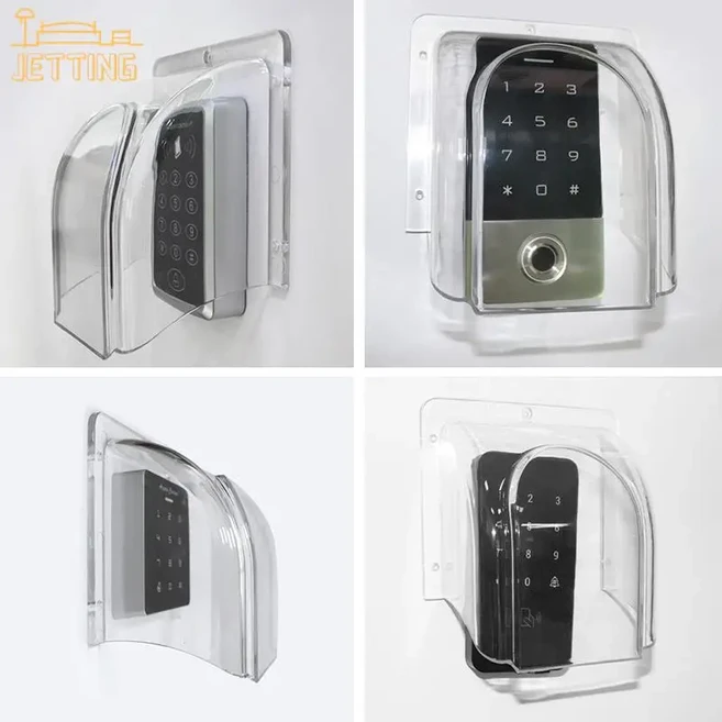문짝 벨 링 차임 단추 투명 보호 커버 가정용 초인종 방수 무선, 01 CHINA