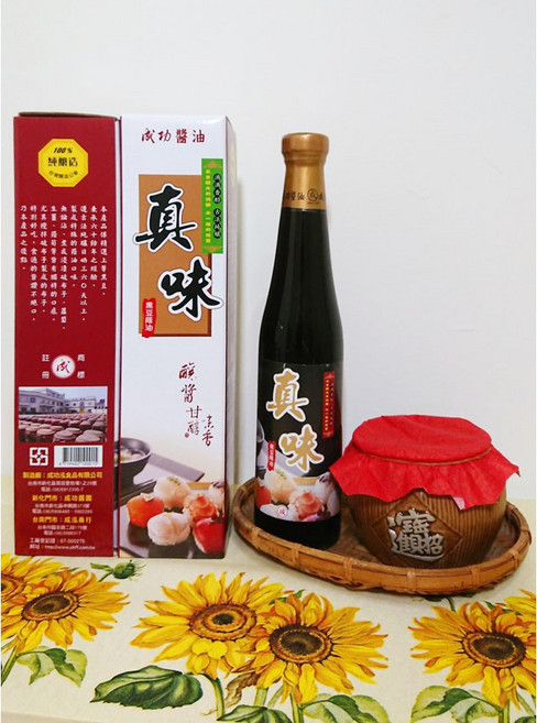 成功醬油 真味黑豆蔭油 420ml 12瓶 (1箱) 70年 手工蔭油 府城 伴手禮, 1個