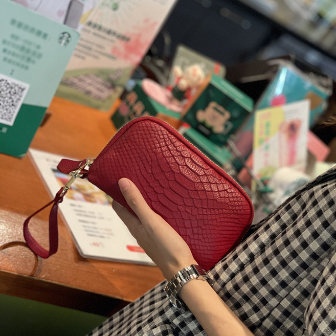 나이스나 천연 소가죽 여성 스마트폰카드지갑 핸드백 ETC-86